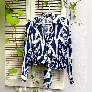 Cropped button-up, Rachel Zoe, Small. Worn once